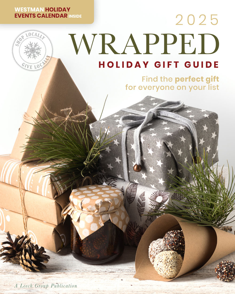 Mockup of the cover of the 2025 Wrapped Holiday Gift Guide